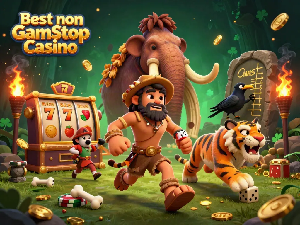 Experience the excitement at the Best non Gamstop Casino with vibrant characters and dynamic gaming elements.