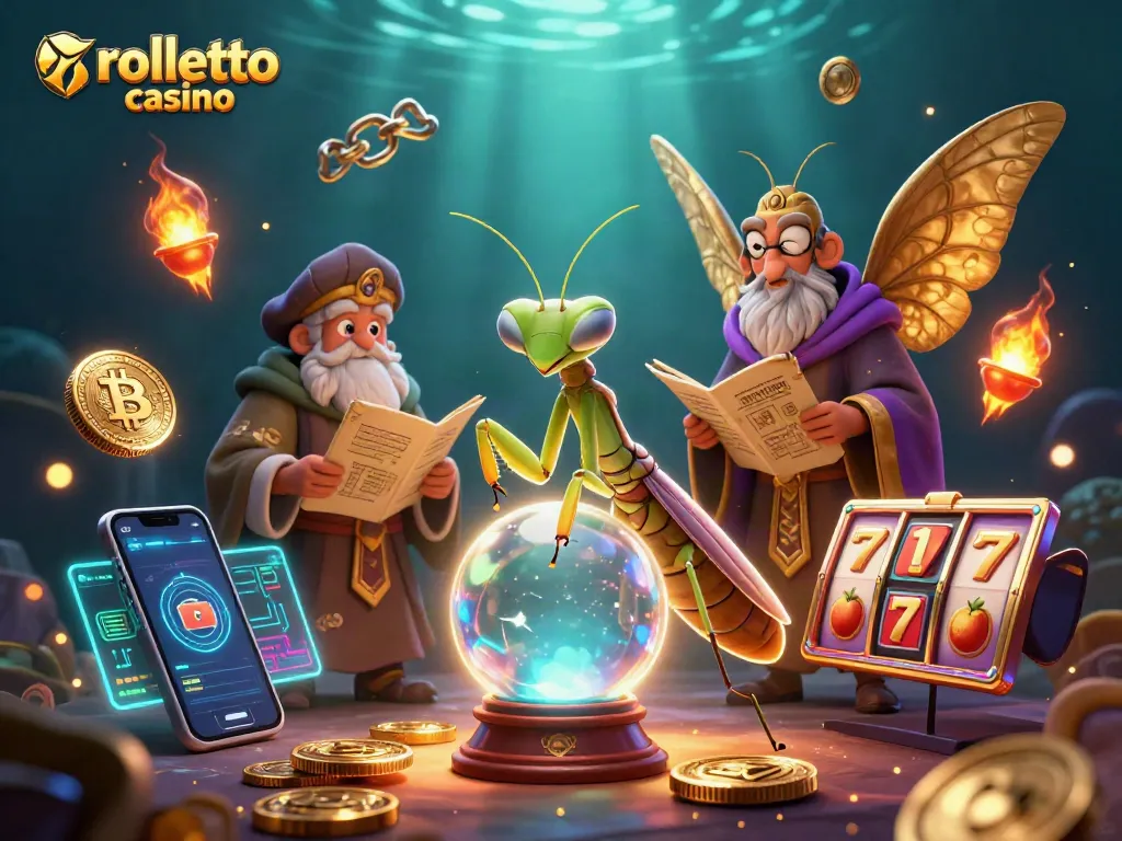 Engage in rolletto casino with dynamic slot reels and mystical fortune teller elements.