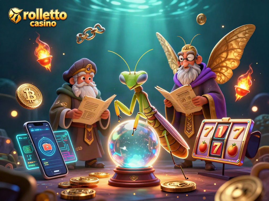 Engage in rolletto casino with dynamic slot reels and mystical fortune teller elements.
