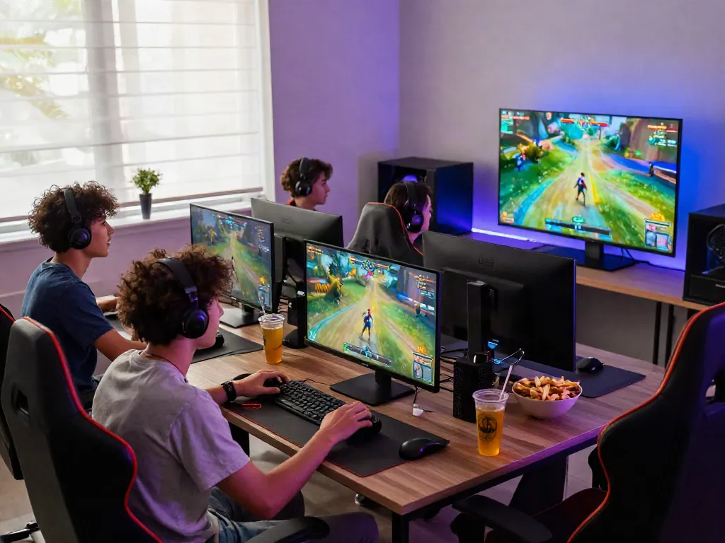 Dynamic gaming scene at http://11bet-app.net/ with friends enjoying multiplayer competition.