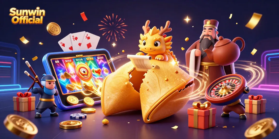 Celebrate wins with Sunwin Official as golden coins and slot games burst in 3D action.